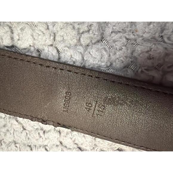 Louis Vuitton Damier Ebene Canvas Belt with Silver LV Buckle 44 inches